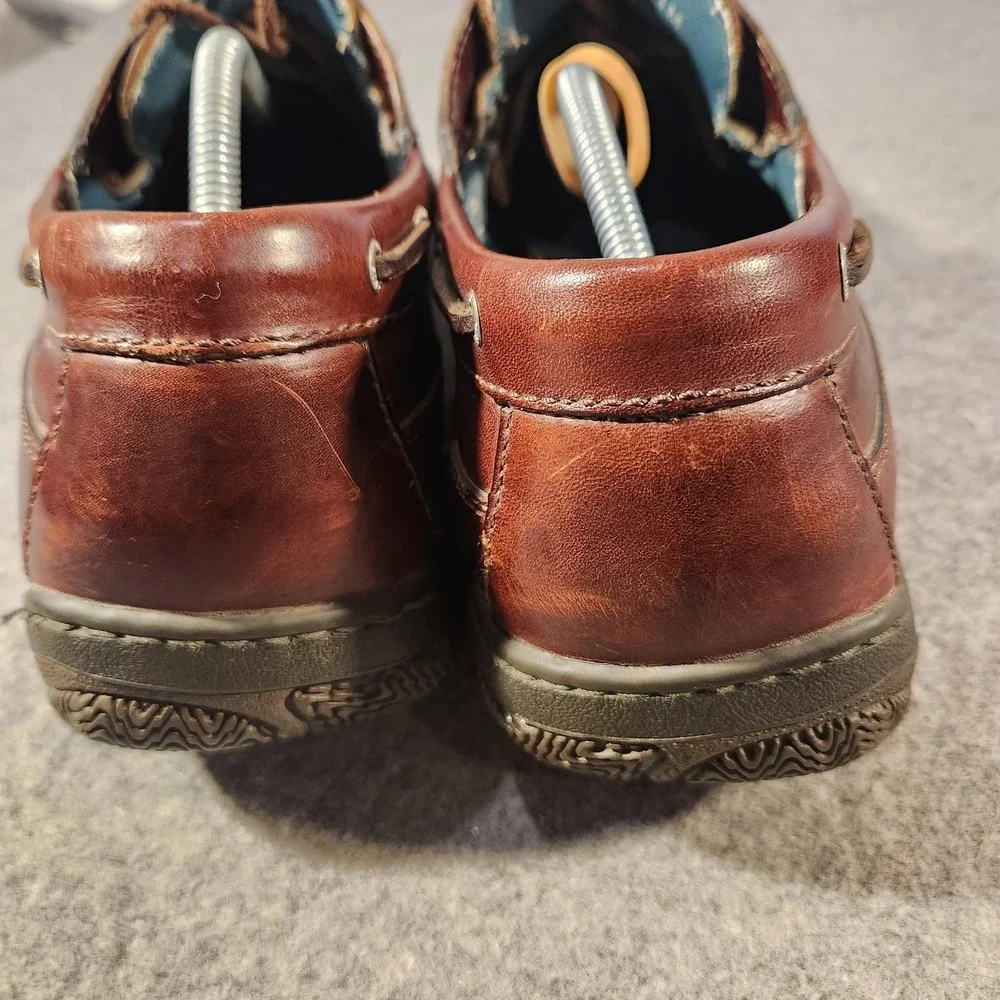Orvis Shoes Mens Size 13 Brown Leather Boat Deck Moc Toe Casual Lace Up Comfort